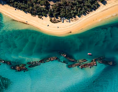 Image of the beach in Moreton Bay.